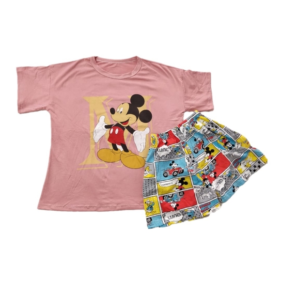 Girls night suit with pajama and shorts for 6-8 years old - Picture 2 of 5
